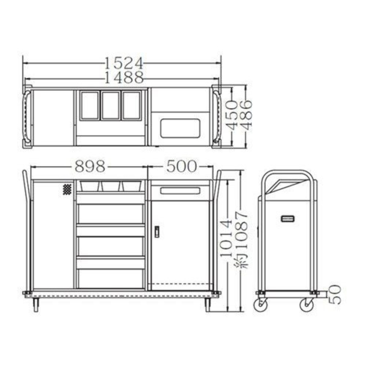 屋内用リサイクルボックス RBK-500SP ...の詳細画像1