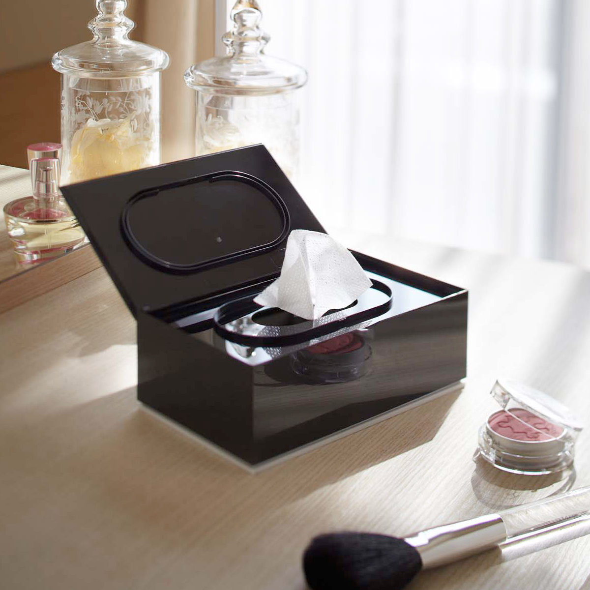 山崎実業 ウェットティッシュケース 横置き用 ヴェール （ ウェット