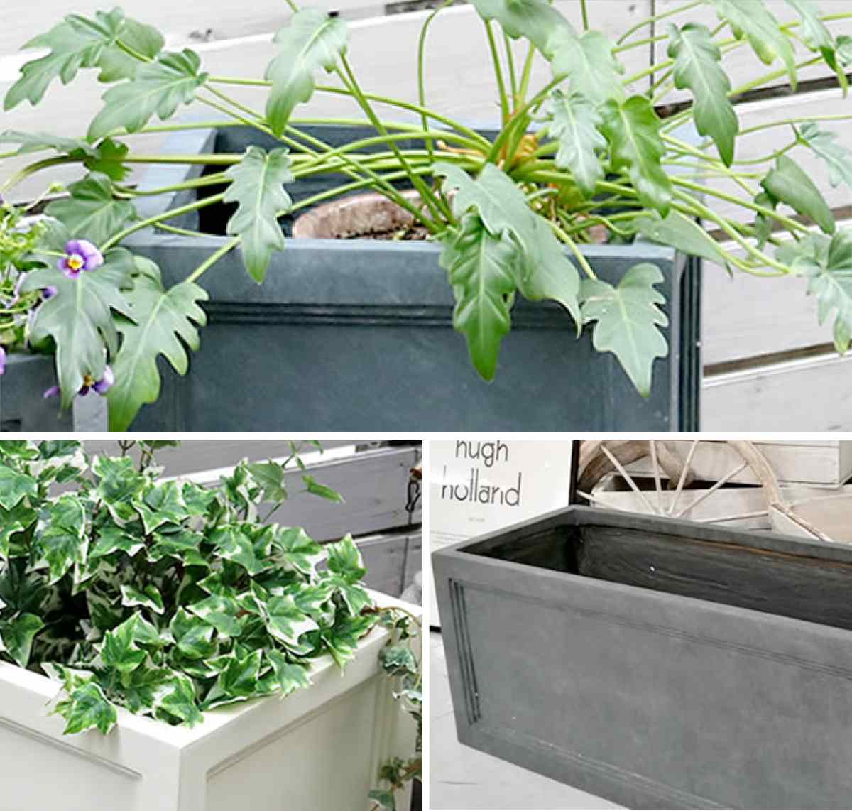 プランター マグネシウムプランター 幅60cm （ プランターカバー スクエア 植木鉢 鉢 底穴 屋外 外 家庭菜園 寄せ植え おしゃれ ）の画像