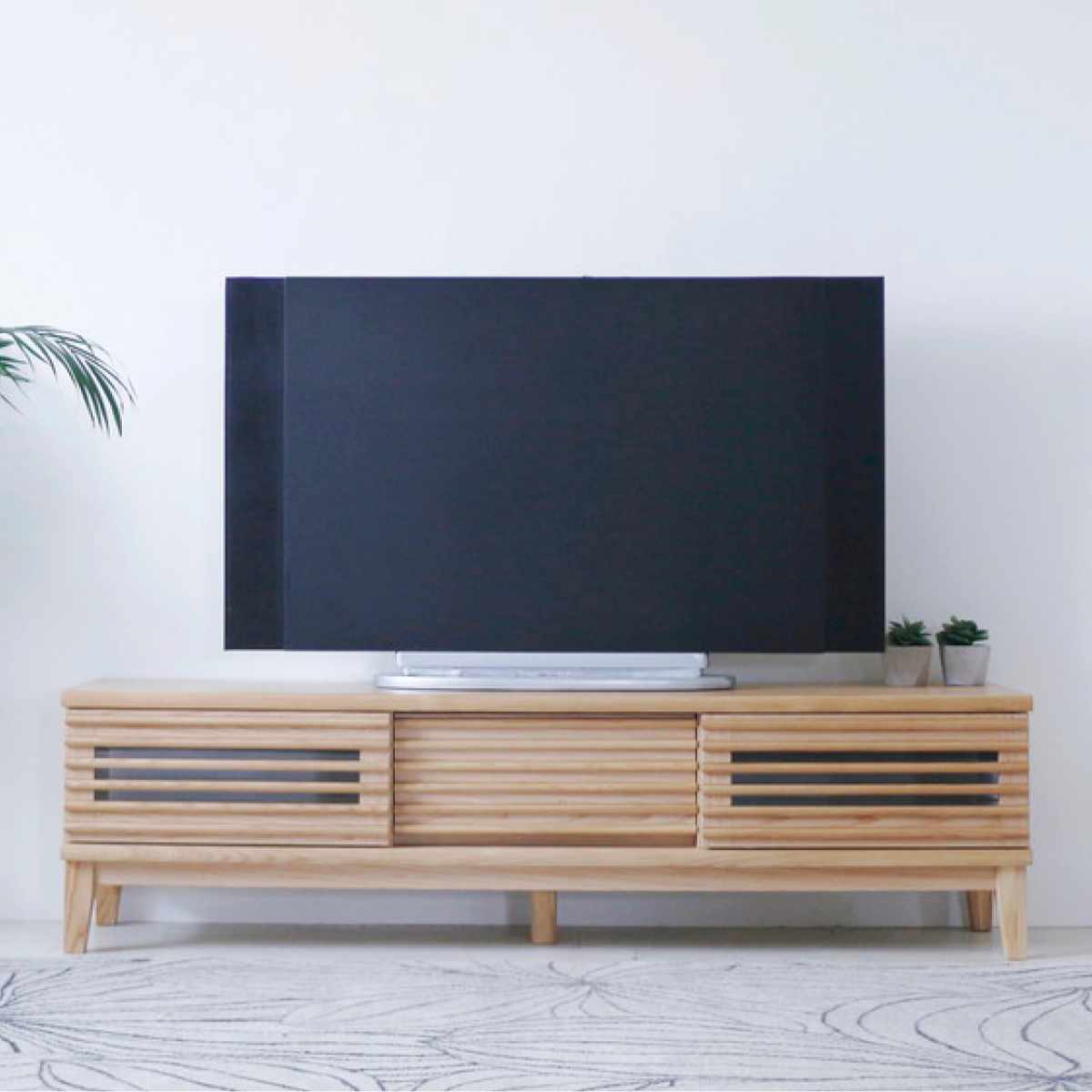 テレビ台 150cm ローボード 背面収納 32型 43型 50型 55型 テレビ台 幅150cm 脚付き 背面化粧 リモコンOK 完成品 （ ローボード