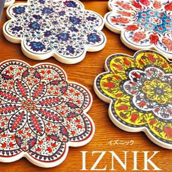 鍋敷 IZNIK イズニック トリベット タイル鍋敷 （ 鍋敷き なべ敷き 鍋