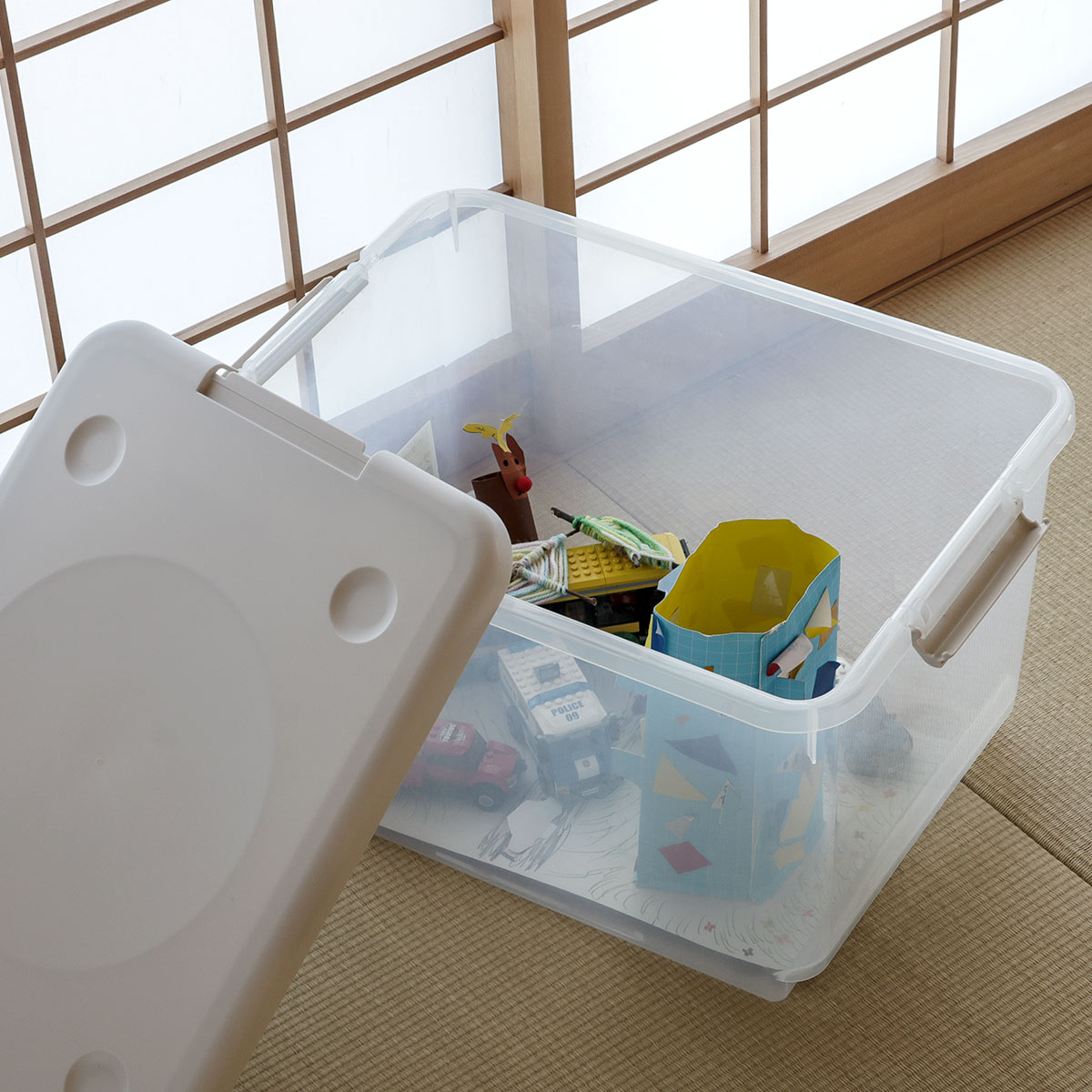 天馬 収納ボックス 40L とっても便利箱 フタ付き 2個セット （ 幅40