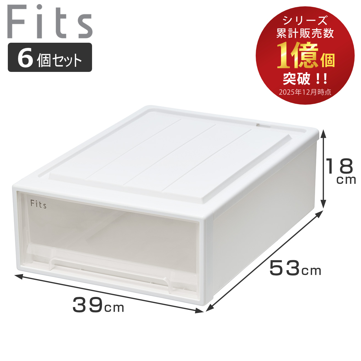 Fits 収納ケース フィッツ フィッツケース クローゼット S-53 6個
