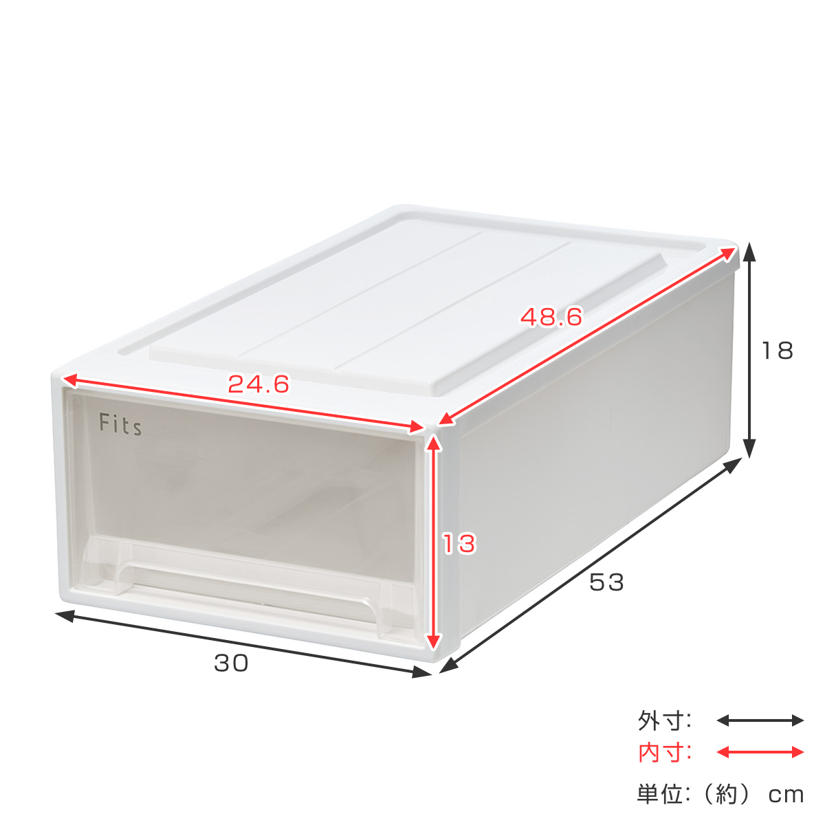Fits 収納ケース フィッツ フィッツケース クローゼット S-30 （ 衣装