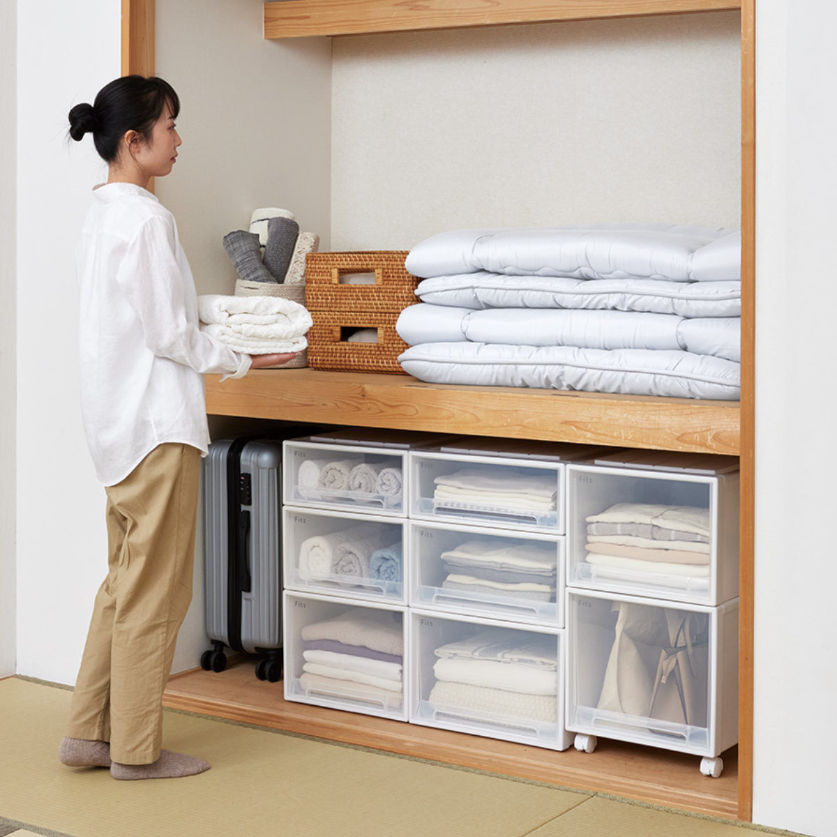 Fits 収納ケース フィッツ フィッツケース ディープL 引き出し 同色3個