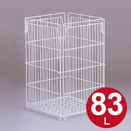 ごみカゴ ワイヤーバスケット 90Lポリ袋用 折りたたみ式 （ 法人限定 ゴミ箱 ダストボックス 業務用 ）