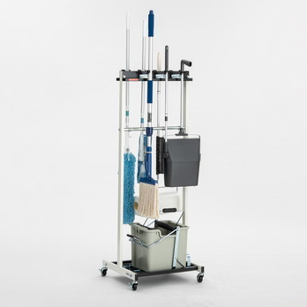 モップハンガー 6本掛 RC型 コンパクト （ 法人限定 テラモト モップ 収納 清掃道具 業務用 カート 幅53.6 清掃用 掃除用具 運搬 スチール製 ）