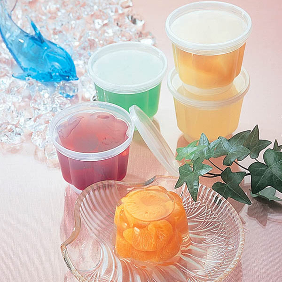 タイガークラウン ゼリー型 ゼリーモールド 4個 蓋付き 透明