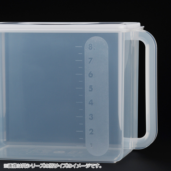 イノマタ化学 保存容器 6.3L 浅型 取っ手付き 同色8個セット （ 食品