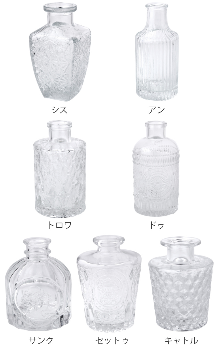 花瓶 プチフラワーベース クリア ( 花ビン ...の詳細画像3