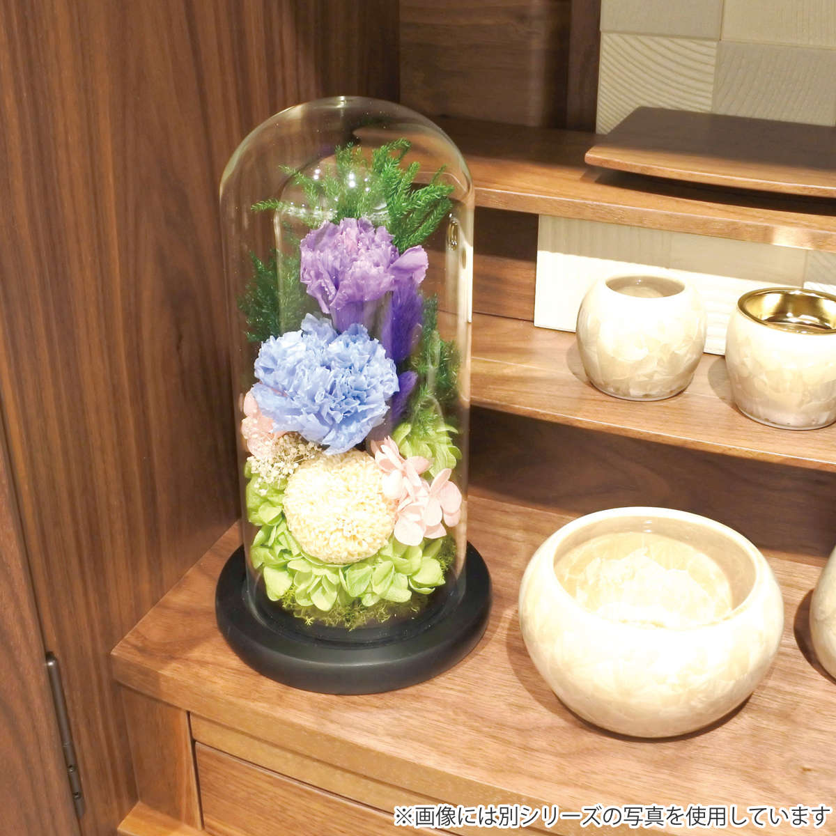 供え花 仏花 ガラスドームアレンジメント プリ...の詳細画像2