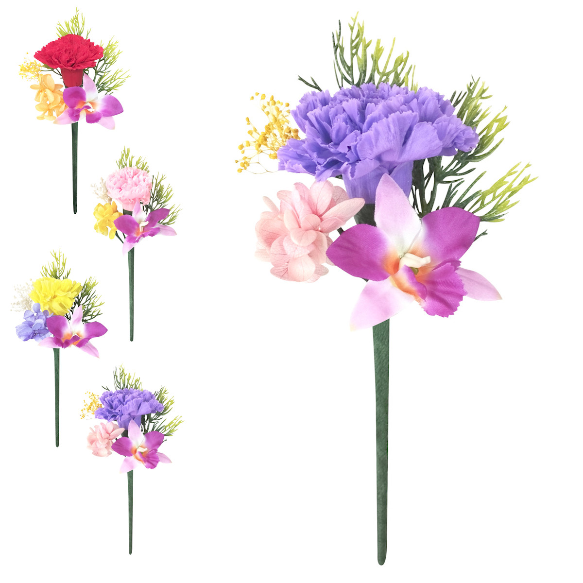 仏花 供え花 ミニ仏花 想花 （ プリザーブドフラワー 造花 ブリザードフラワー 枯れない 仏壇 お供え 花 フェイクフラワー CT触媒 空気清浄 消臭 ）
