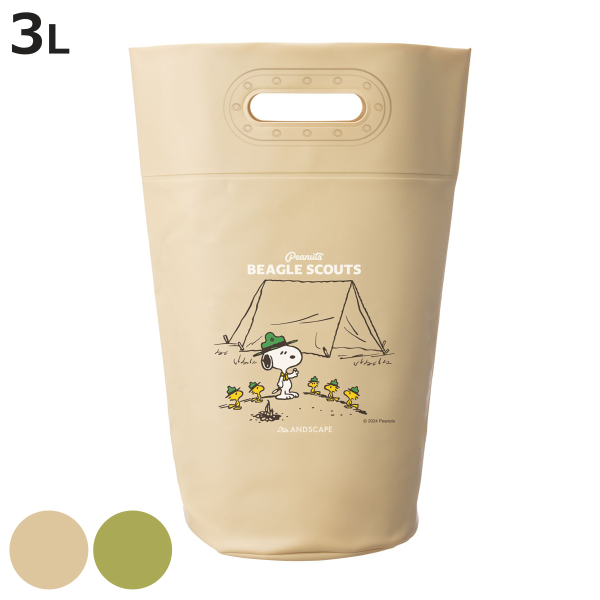 防水バッグ 3L スヌーピー バケツバッグ （ 水 タンク 3リットル 給水タンク ウォーターバッグ ポータブル 携帯 防水バケツ バッグ 約3L ）