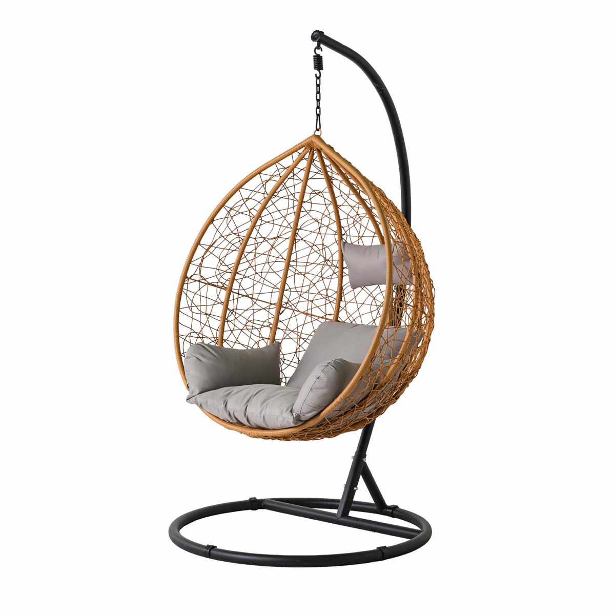 ハンギングチェア 1人用 ラタン調 マーレ （ エッグチェア 吊り下げ式