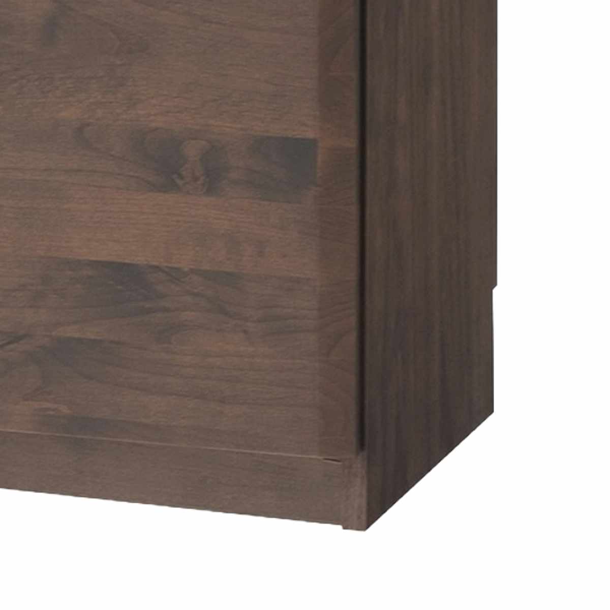本棚 幅80.5cm ロータイプ アールデザイン 日本製 完成品 （ 棚 ラック 扉収納 可動棚 収納 アルダー材 ）の画像