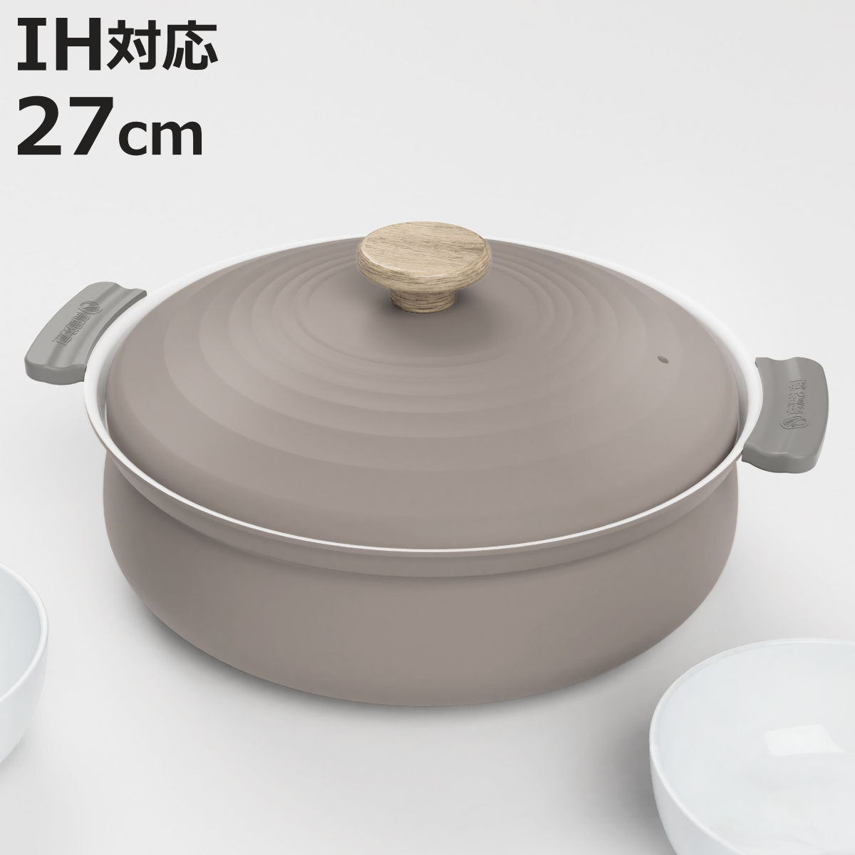 和平フレイズ 卓上鍋 27cm IH対応 軽いセラミック （ ガス火対応 軽量