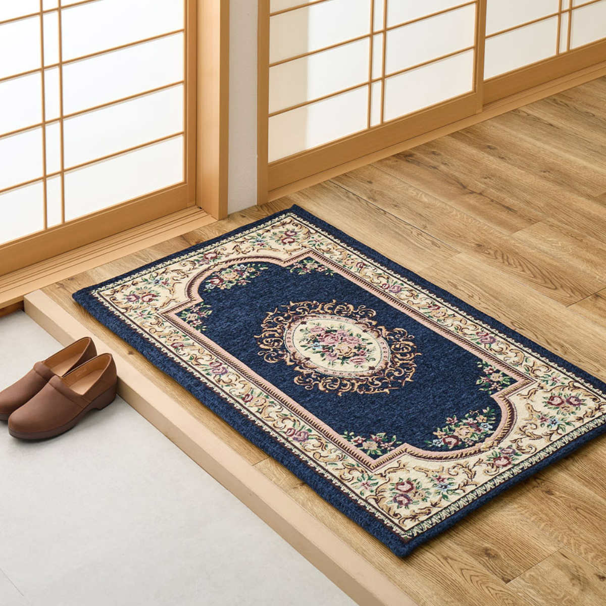 HAGiHARA（萩原） 玄関マット 60×90 ダミニ 室内 （ マット ラグ 敷物