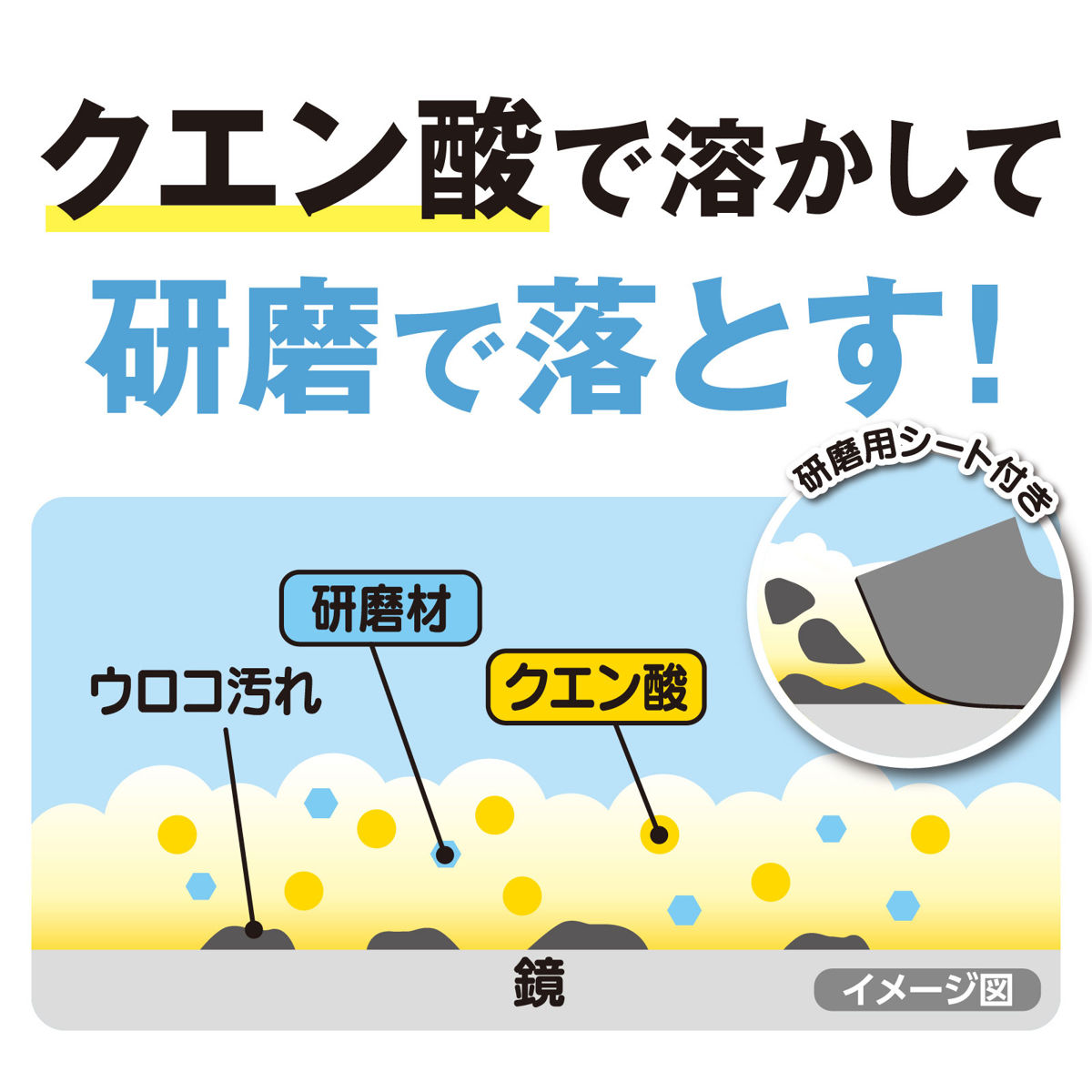ウロコ取り 浴室 鏡用 泡パック 激落ちくん ...の詳細画像3