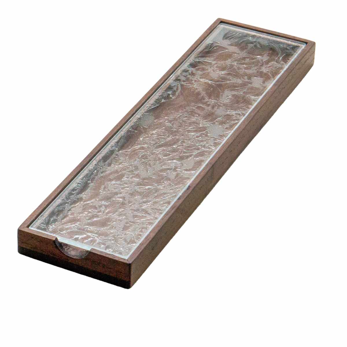 廣田硝子 皿 江戸切子 （ ガラス 日本製 お皿 プレート 桐 木製 角型