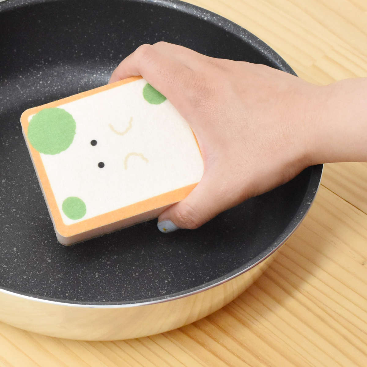 キッチンスポンジ もちっと食ぱんさん スポンジ 3個入り （ 食器用スポンジ 台所用スポンジ キッチン用スポンジ キッチン雑貨 食器洗い ） | ブランド登録なし | 02