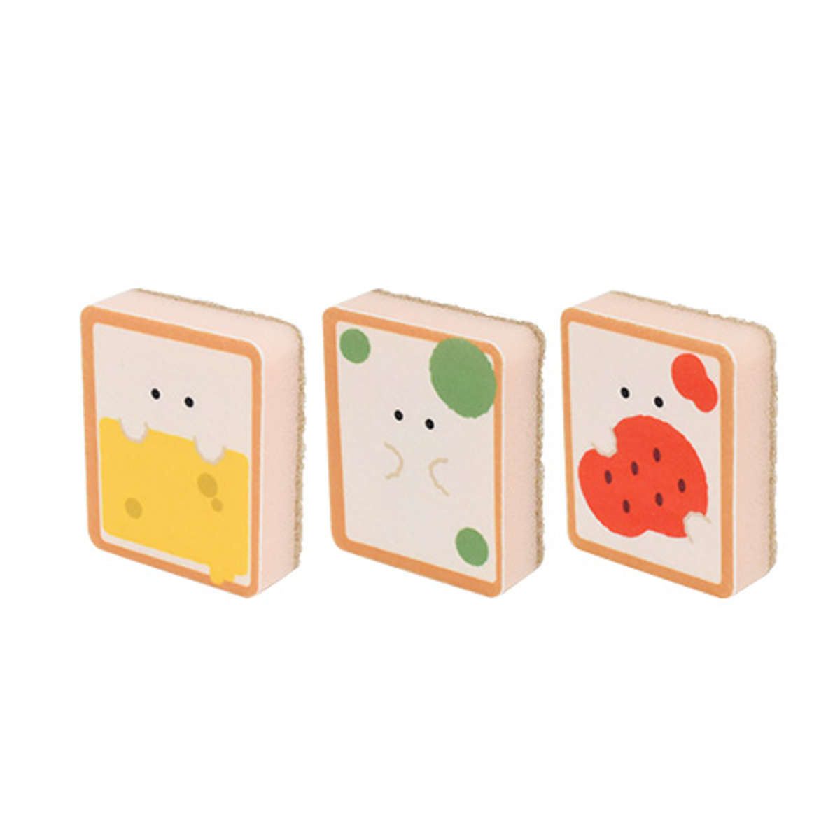 キッチンスポンジ もちっと食ぱんさん スポンジ 3個入り （ 食器用スポンジ 台所用スポンジ キッチン用スポンジ キッチン雑貨 食器洗い ） | ブランド登録なし | 06