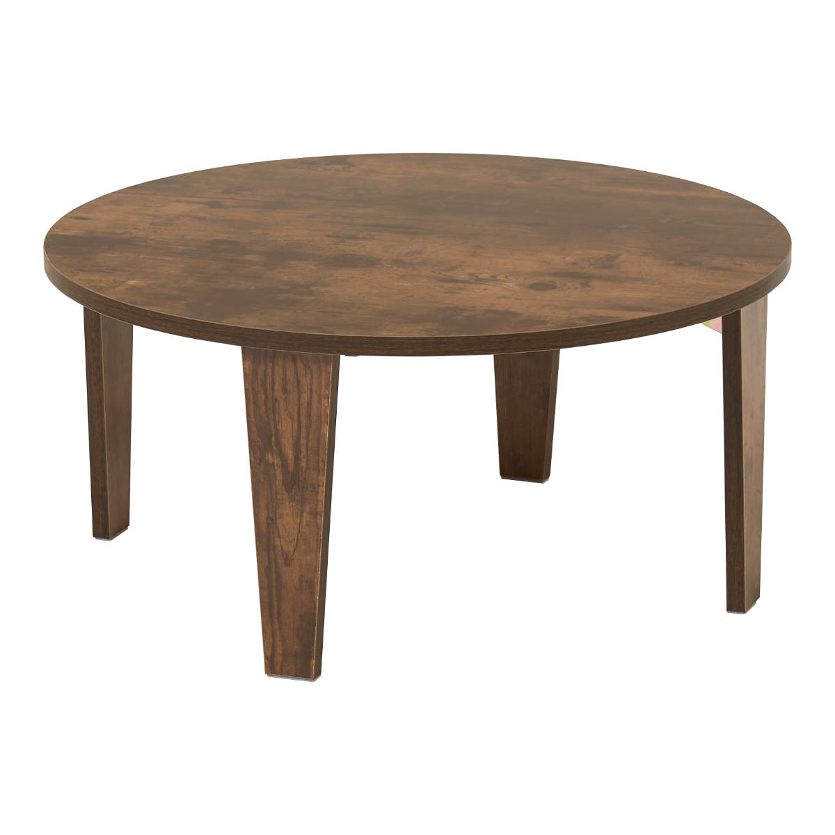 ローテーブル 円形 直径68cm 折りたたみ 座卓 （ 完成品 木目 石目