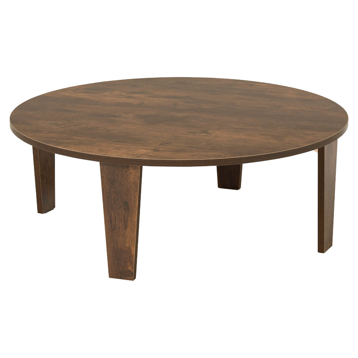 ローテーブル 円形 直径88cm 折りたたみ 座卓 （ 完成品 木目 石目