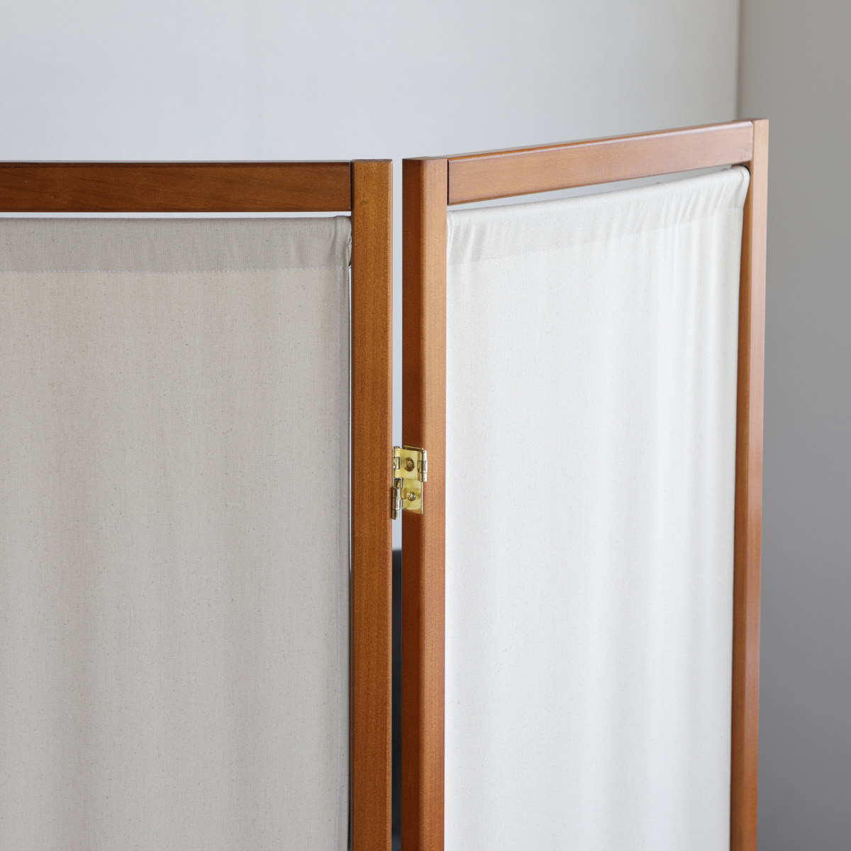 弘益 衝立 4連 高さ150cm 帆布 和風 天然木 完成品 （ パーテーション