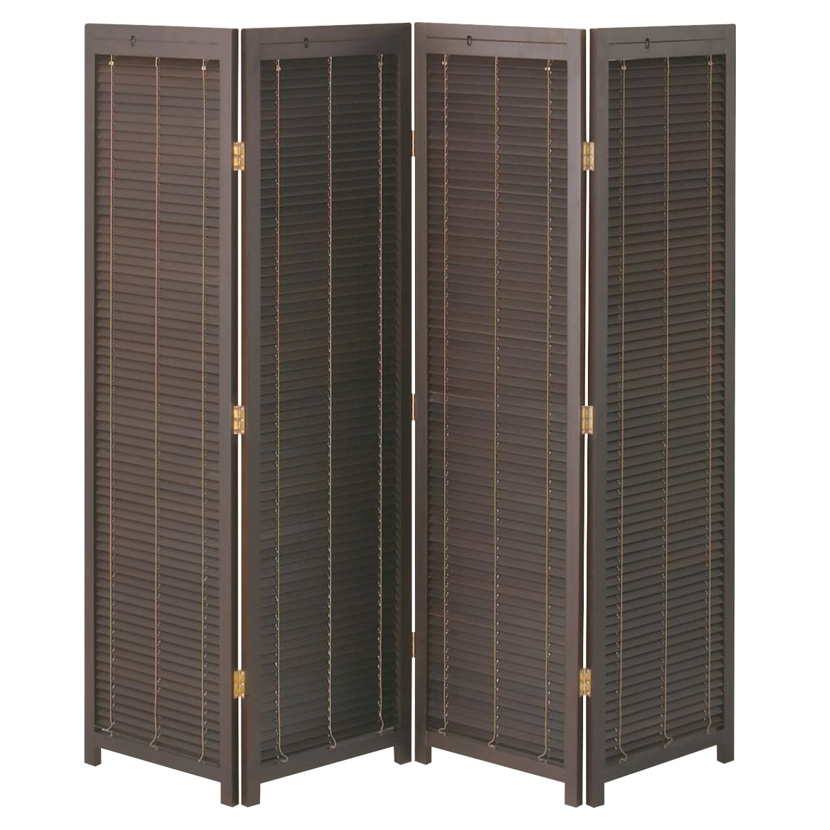 弘益 衝立 4連 高さ172cm 天然木 桐 折りたたみ 完成品 ルーバタイプ