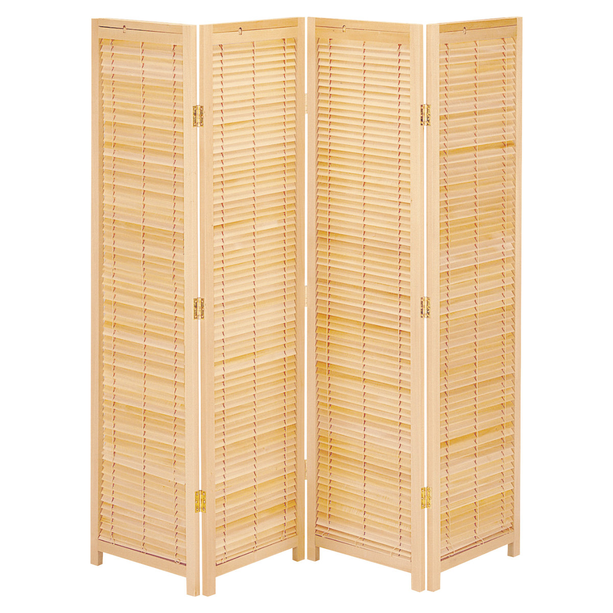 弘益 衝立 4連 高さ172cm 天然木 桐 折りたたみ 完成品 ルーバタイプ