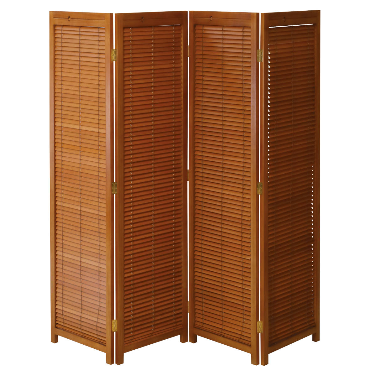 弘益 衝立 4連 高さ172cm 天然木 桐 折りたたみ 完成品 ルーバタイプ