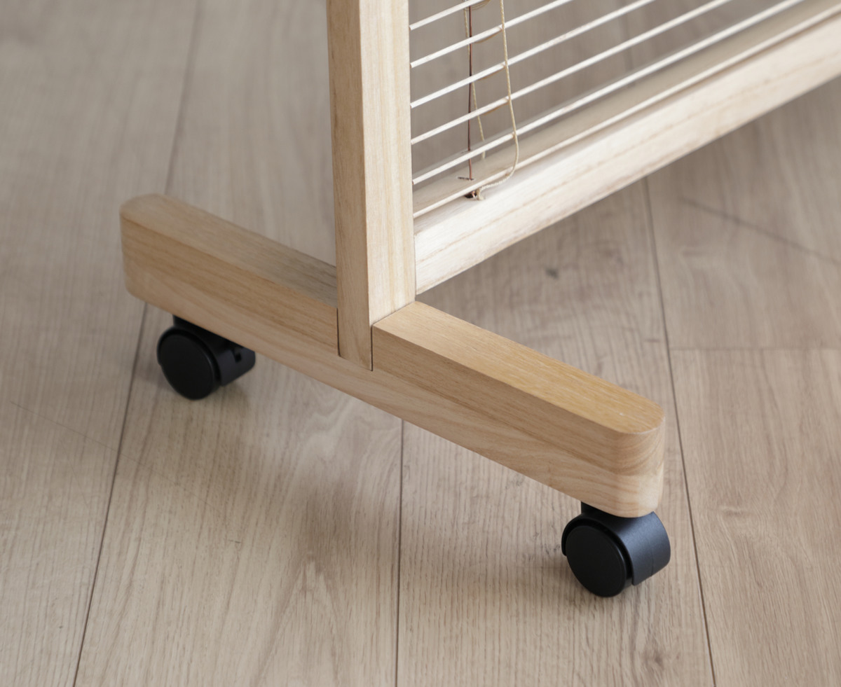 弘益 衝立 2連 高さ155cm ナチュラル ルーバータイプ