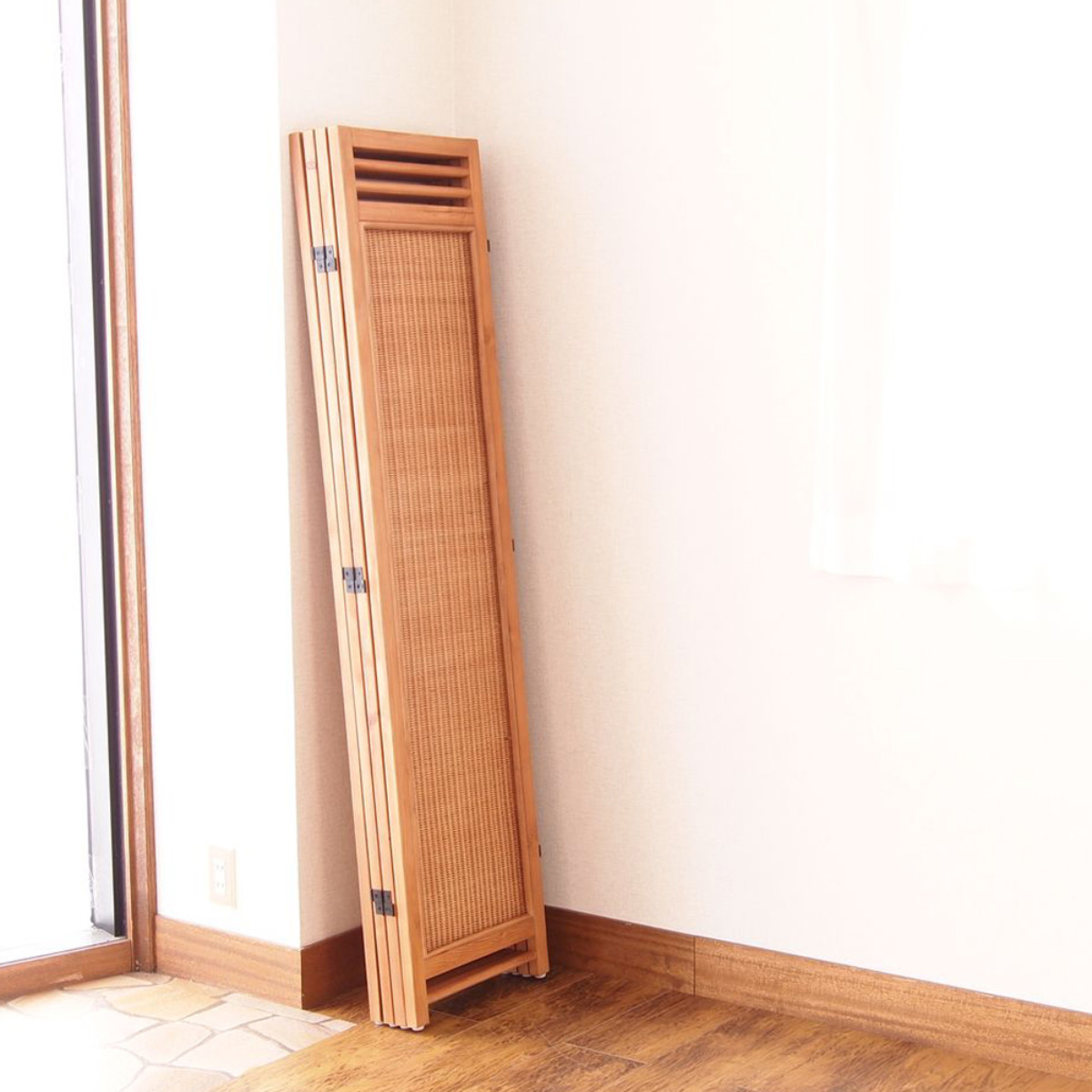 籐 スクリーン 4連 高さ160cm ラタン製 Natural rattan （ 衝立