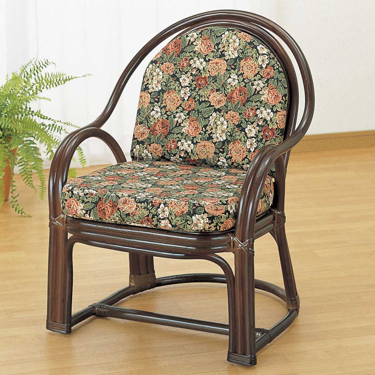 今枝商店 Romantic Rattan 籐回転座椅子 ミドルハイタイプ S253B 今枝