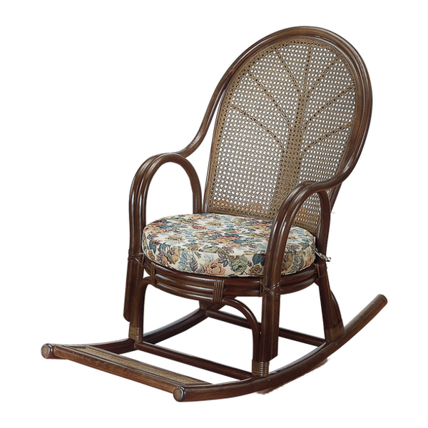 今枝商店 籐 ロッキングチェアー ハイバック 座面クッション付 幅58cm