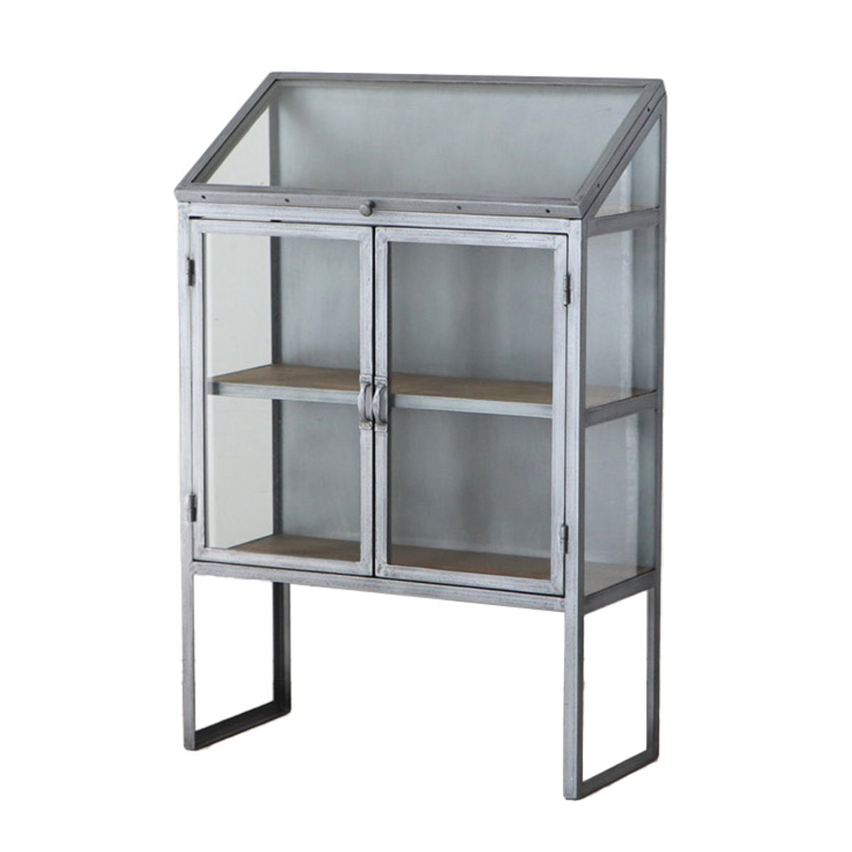 アンティーク調 ガラスキャビネット（スタイル：シャビーシック）の