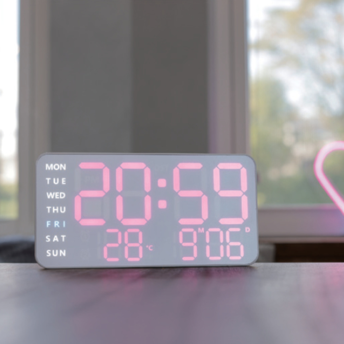 置き時計 LED デジタル時計 温度計付き 置...の詳細画像5
