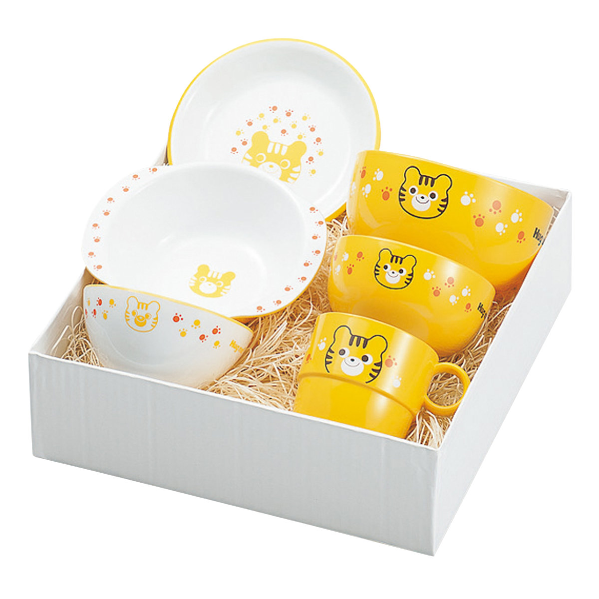 LINE FRIENDS クリスマス 限定グッズ 食器5点セット大中皿小鉢グラス ミタニ ハグミー 食器 6点セット （ 電子レンジ対応 食洗機対応 日本製