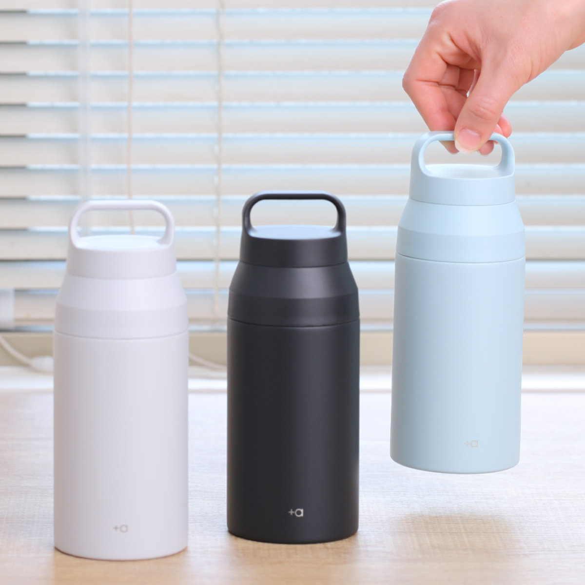 アスベル（ASVEL） 水筒 350ml プラスエー ハンドル付きステンレス