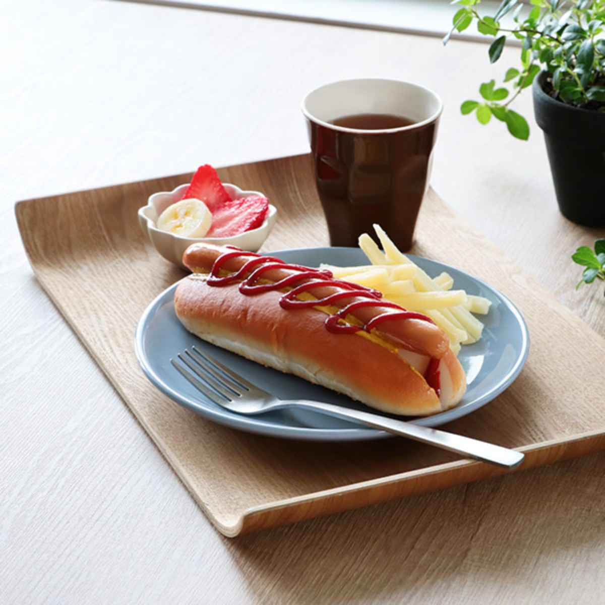 KINTO（キントー） ノンスリップカーブトレイ 360x250mm ウィロー