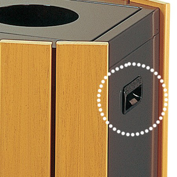業務用ゴミ箱 木調 クリンボックス 43L 丸...の詳細画像3