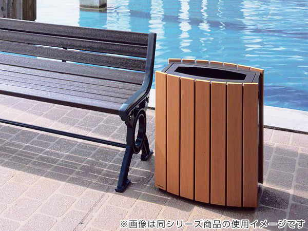 業務用ゴミ箱 木調 クリンボックス 43L 丸...の詳細画像4