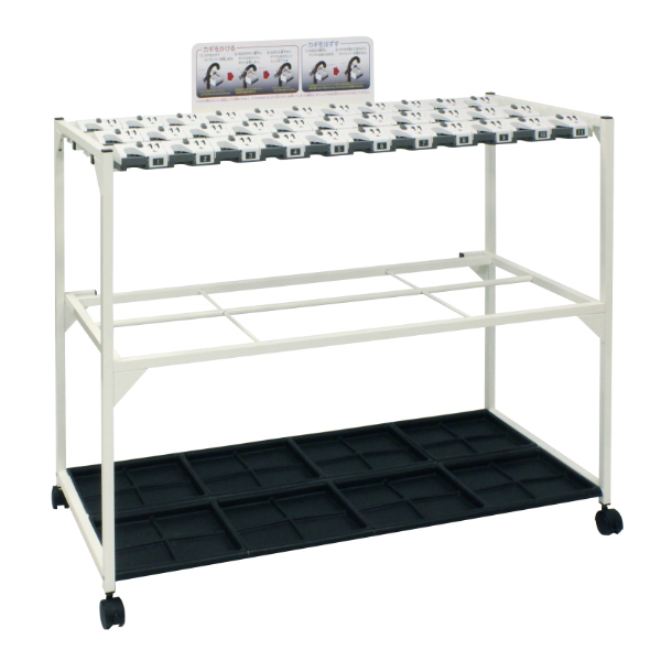 ミヅシマ工業 傘立て 業務用 33本 ダイヤル錠 キャスター付 屋内用