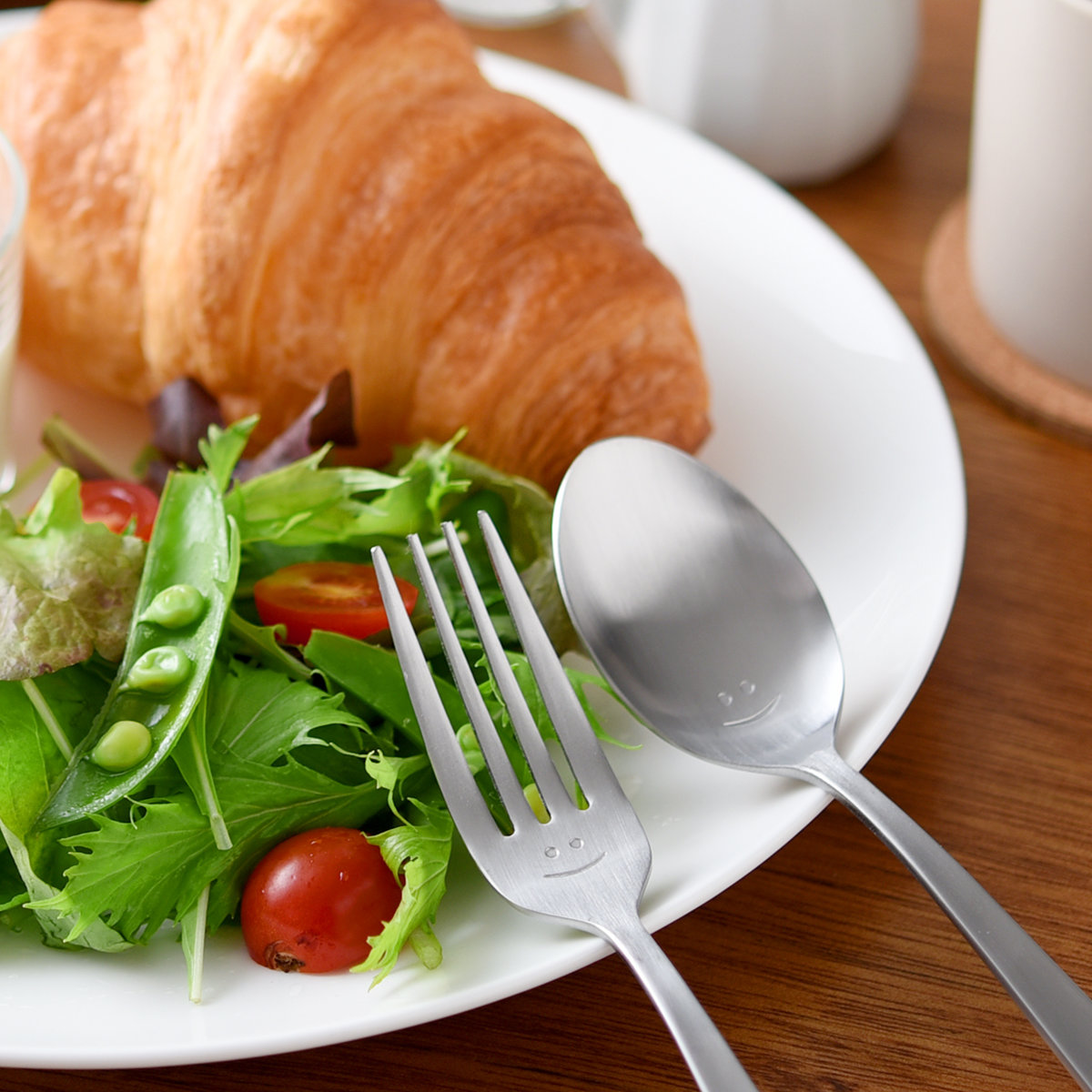 スプーン 逸品物創 スマイルスプーン 4本セット （ ステンレス 日本製