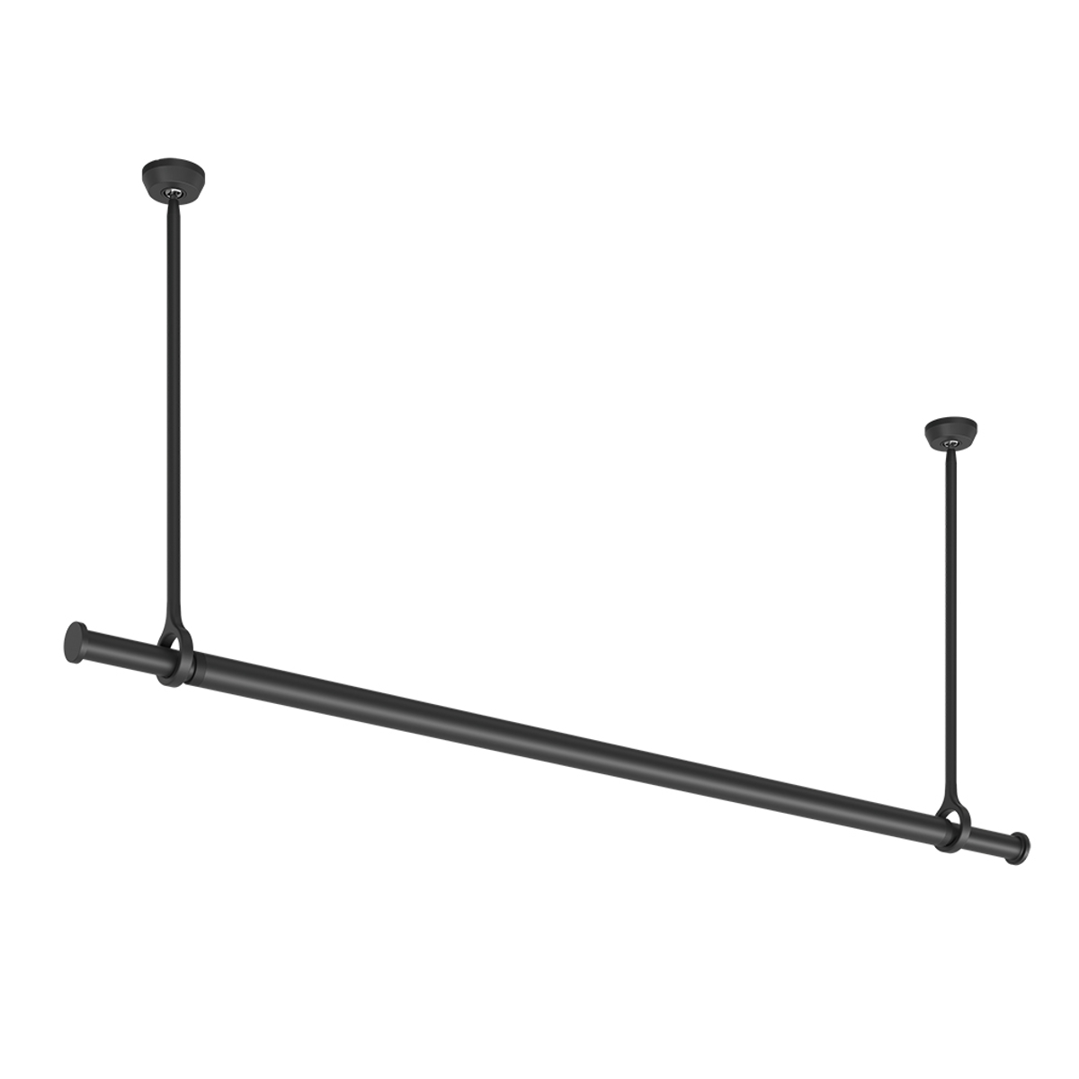 室内物干し ランドリーバー TOSO LB1セット Mサイズ 高さ25cm （ 室内物干しセット 物干し竿 吊り下げ物干し 吊り下げ 物干し ポール 竿 室内干し ）の画像
