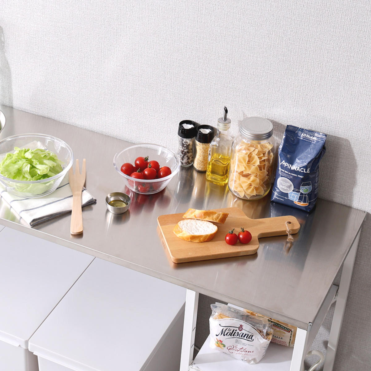 ホームテイスト（HOME taste） キッチンカウンター 幅118cm ステンレス