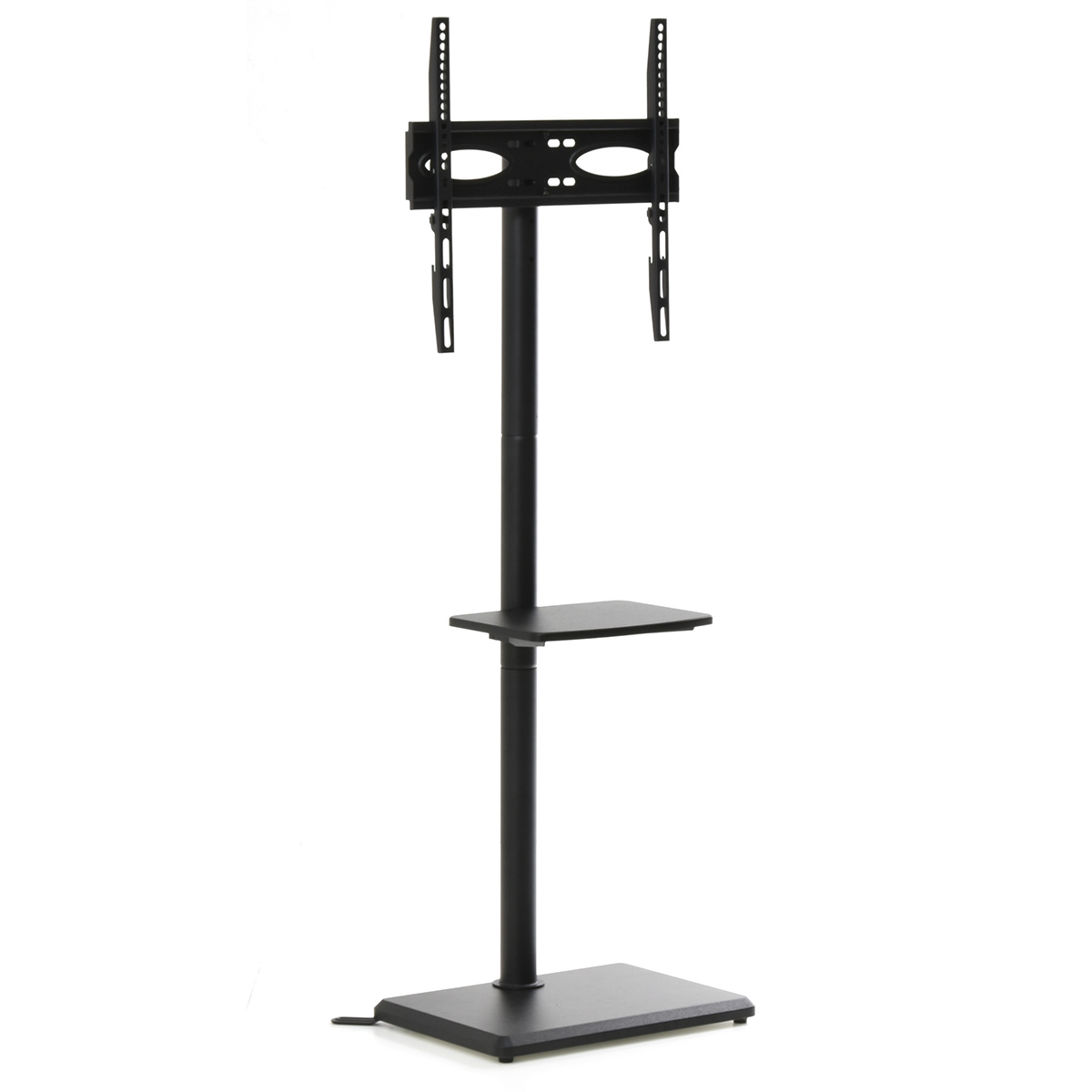 テレビスタンド HASE 55インチ対応 高さ121〜138cm 壁寄せ 首振り 棚