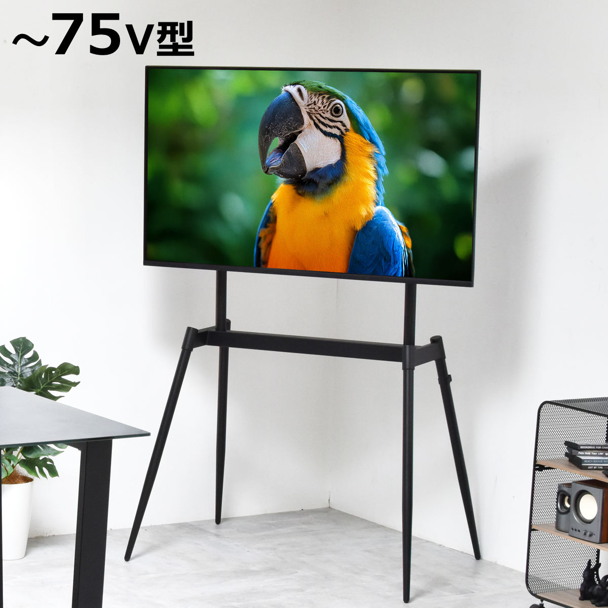 テレビスタンド Ease 75インチ対応 高さ139〜154cm 壁寄せ （ テレビ台