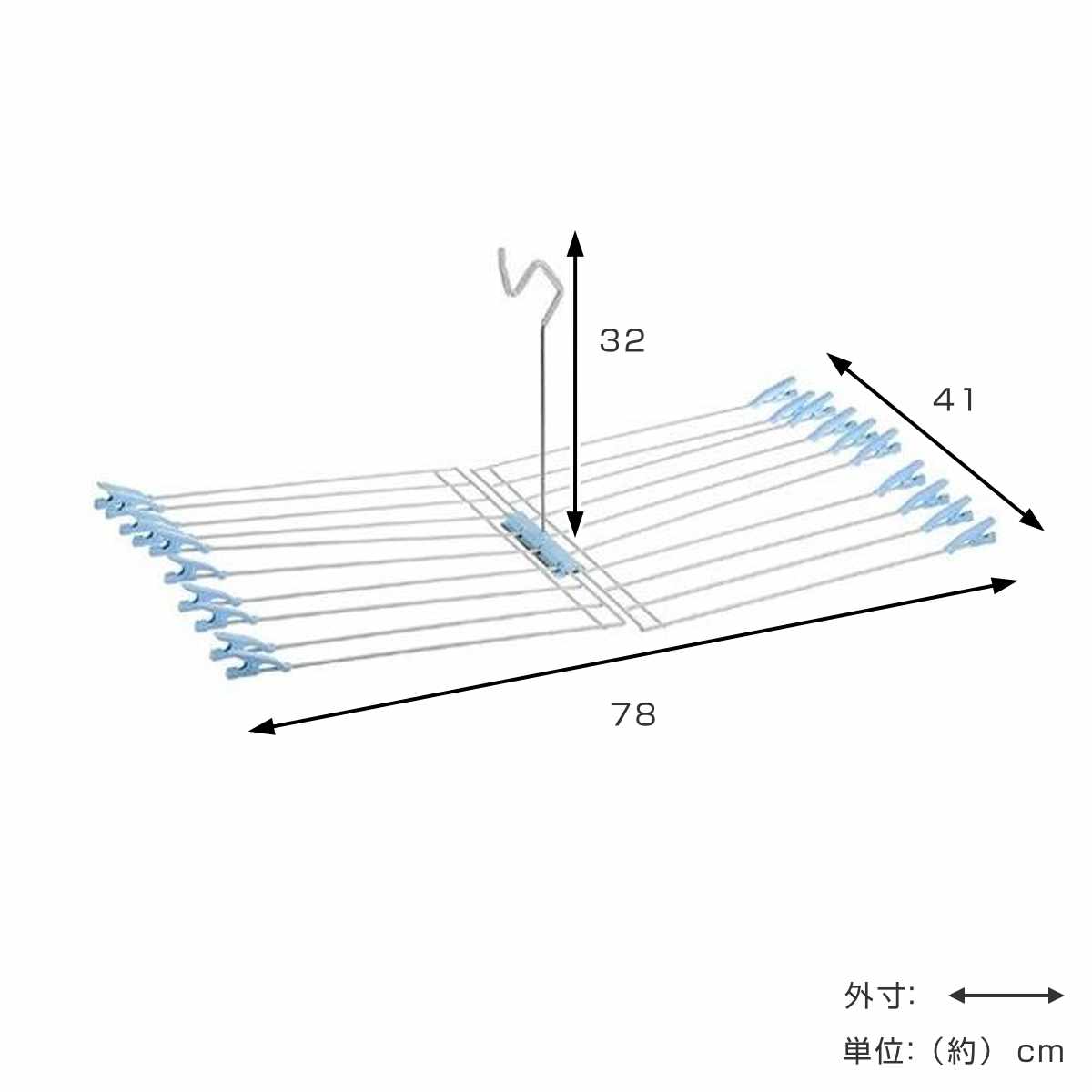 タオルハンガー 折りたたみ式 物干し バネ付き...の詳細画像2