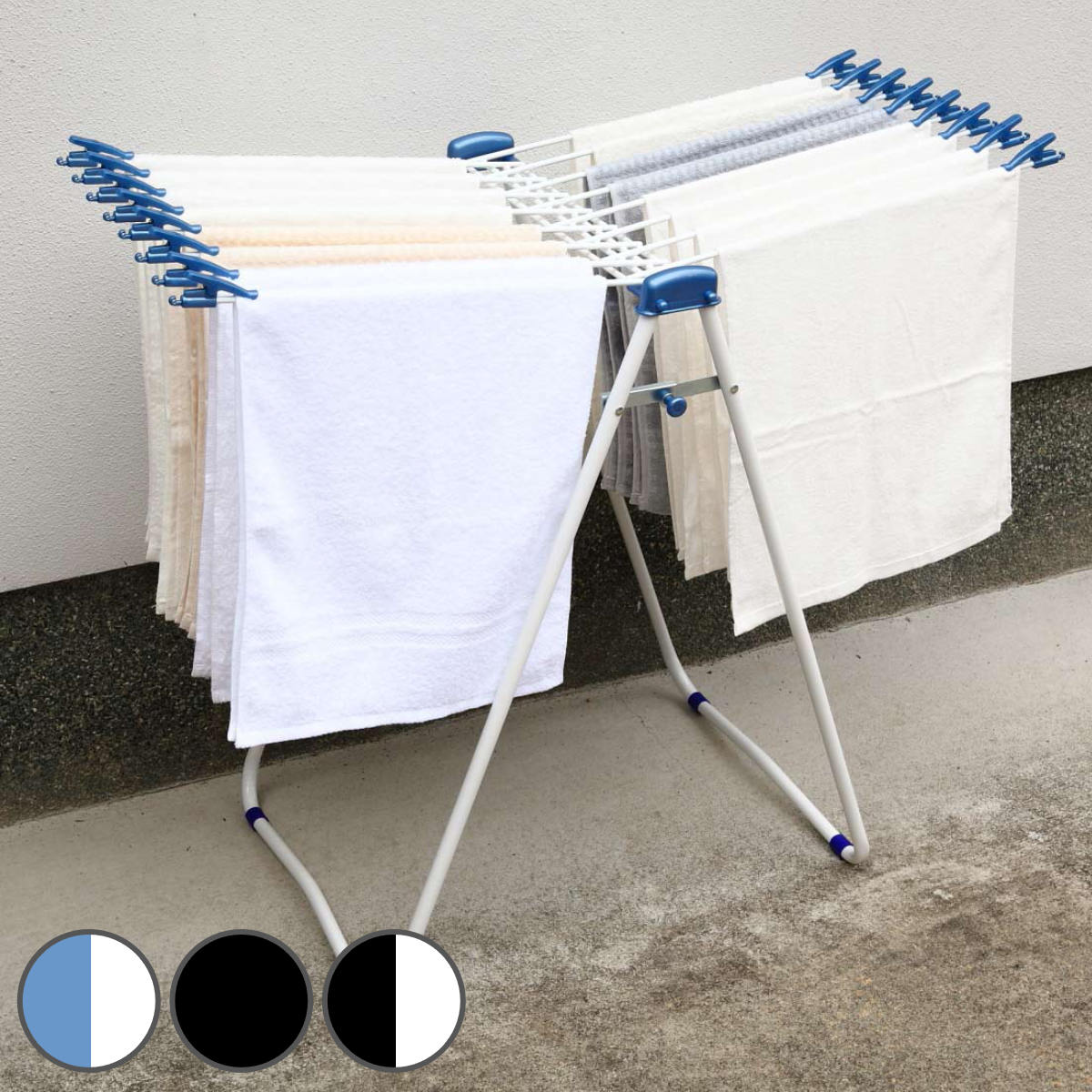 サワフジ 物干しスタンド 45 室内物干し クリップ付き 16枚掛け